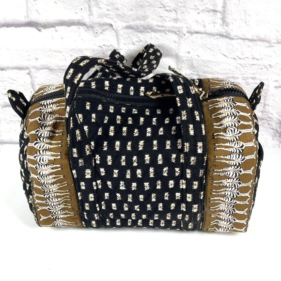 Africa Purse Vera Bradley Quilted Mini Duffle Shoulder Bag Handbag Zebra Retired - Picture 8 of 16